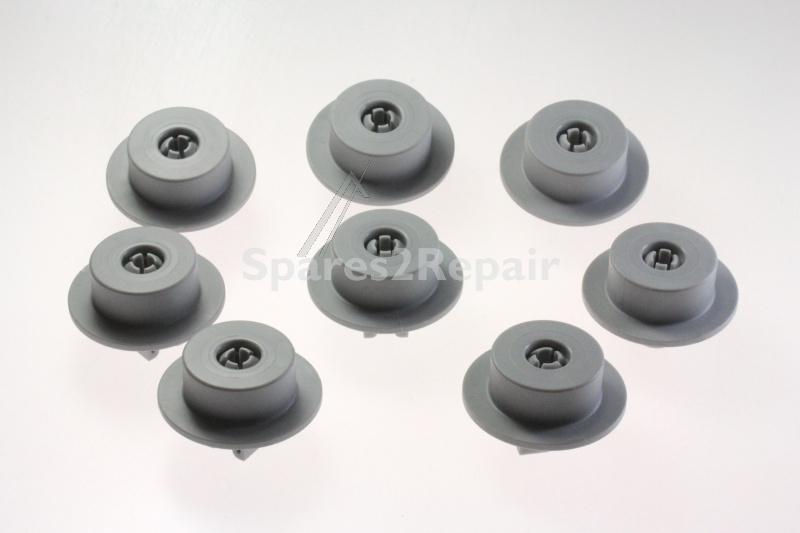 Roller For Dishwasher Basket - 4055072138 Wheel Kit 8 Pcs [Electrolux Aeg]