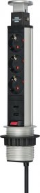Brennenstuhl Three-way Trailing Socket - Tower Power Usb-charger Tischsteckdosenleiste 3-fach M.2 Usb Ladebuchsen