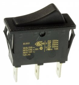 Interbar Switch - 3652-100 22 Rocker Switch 1-pole Non-illuminated 16a-250v 11x30mm