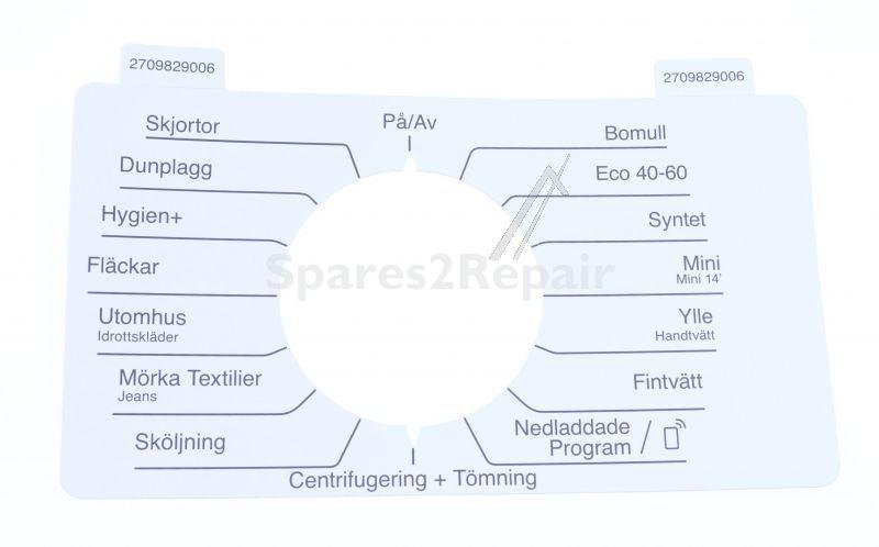 Switch Screen - 2709829006 C00937639 Inlay-swedish [Arcelik]