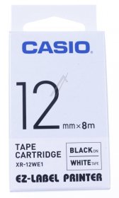 Casio Colour Cartridge - Adaptable For Casio Schwarz Auf Weiss Schriftband 12mm FÜr Label-