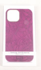 Mio By Mobilize Leather Bag Gsm - 80391 Mio Berry Blooms Magsafe-compatible For Samsung S24 5g-s25 5g