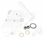 Haas Siphon - 2921 Pp Immersion Tube 1 1-2" White With Two Combination Device Connections 1" And 3-4"