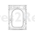 Front Housing - 140010756561 Front Panel Cabinet Silver Wd [Electrolux Aeg]