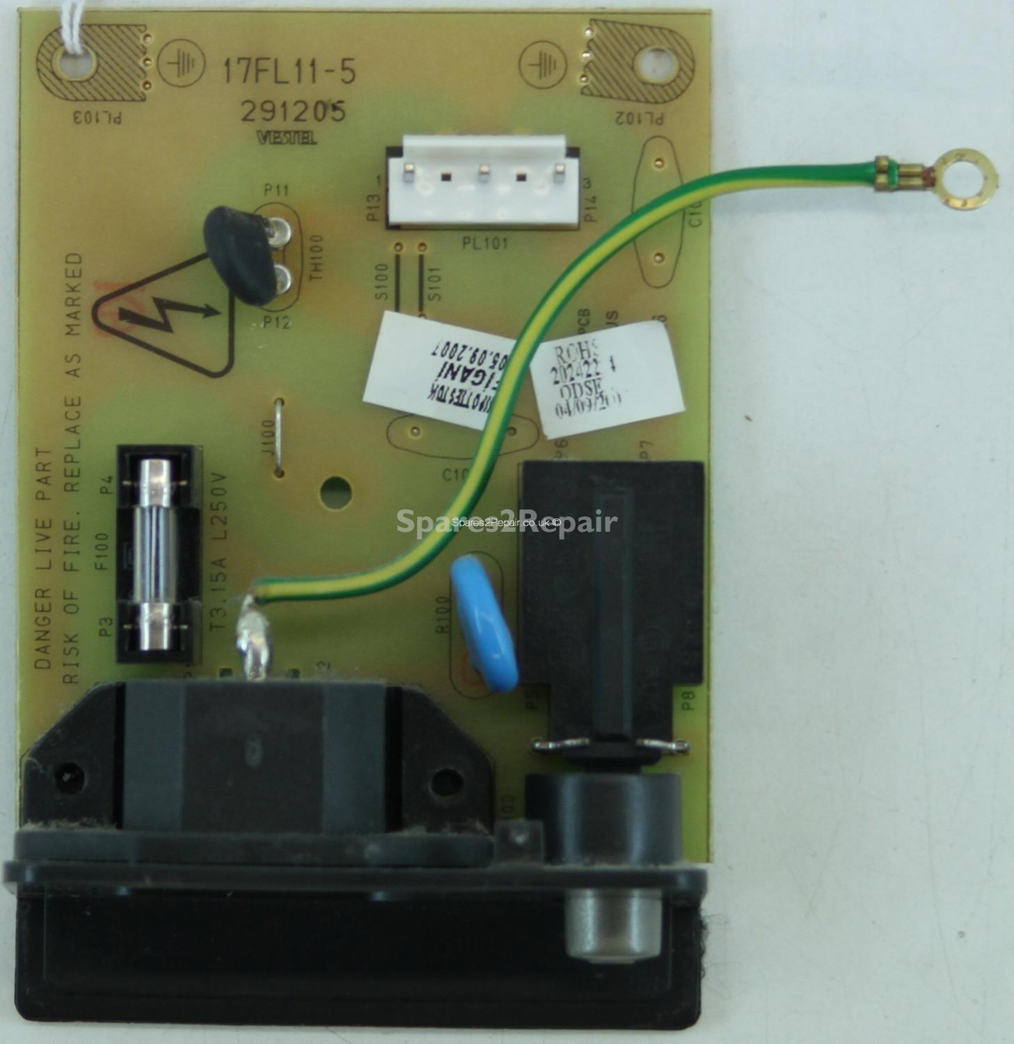 Hitachi 37LD8D20U - AC Socket - 17FL11-5 - 291205 - 20242224