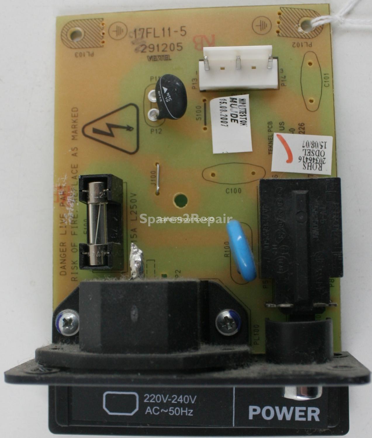 Hitachi L37VP01U - AC Socket - 17FL11-5 - 291205 - 20346416