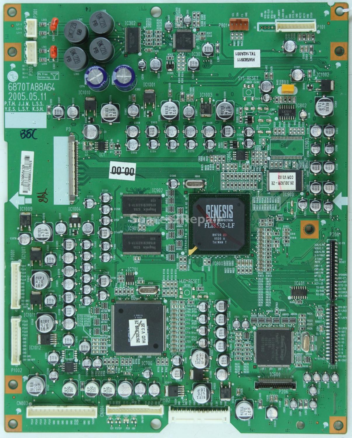 LG 32LX2R - AV Board - 6870TA88A64 - 6871TMBB31A