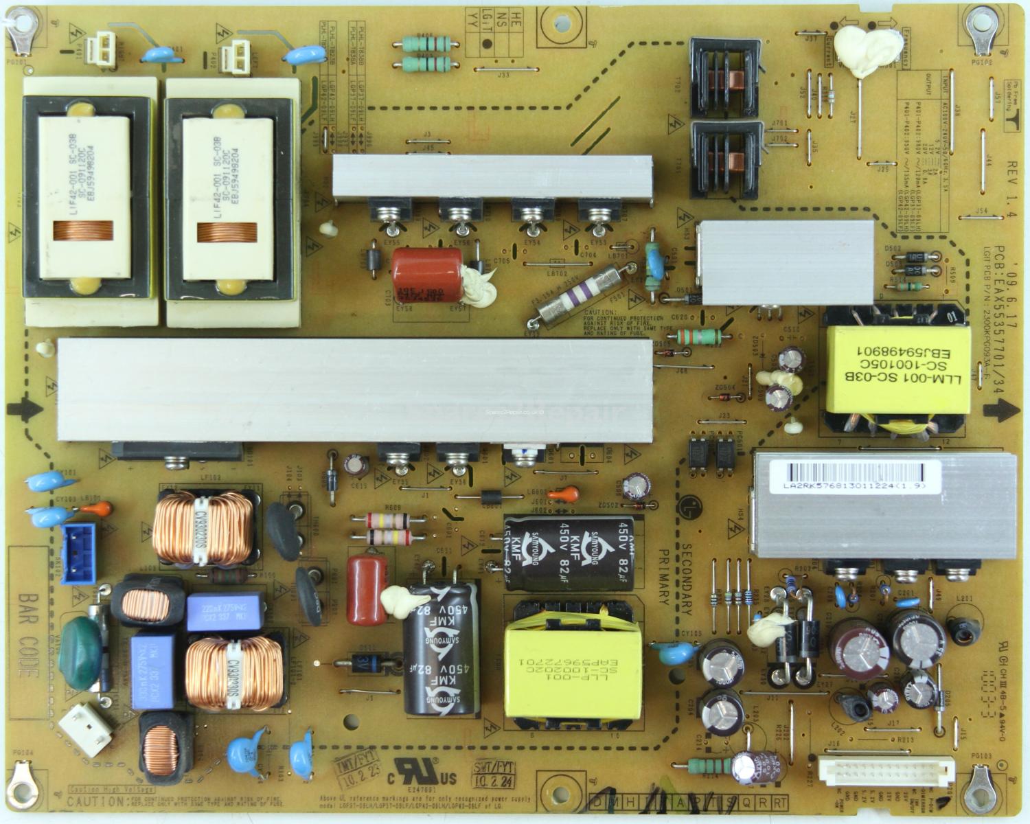 LG 42LH3000 - PSU - EAY57681301 - EAX55357701/34 - Rev 1.4 - LGP42-09LF - 2300KPG093A-R