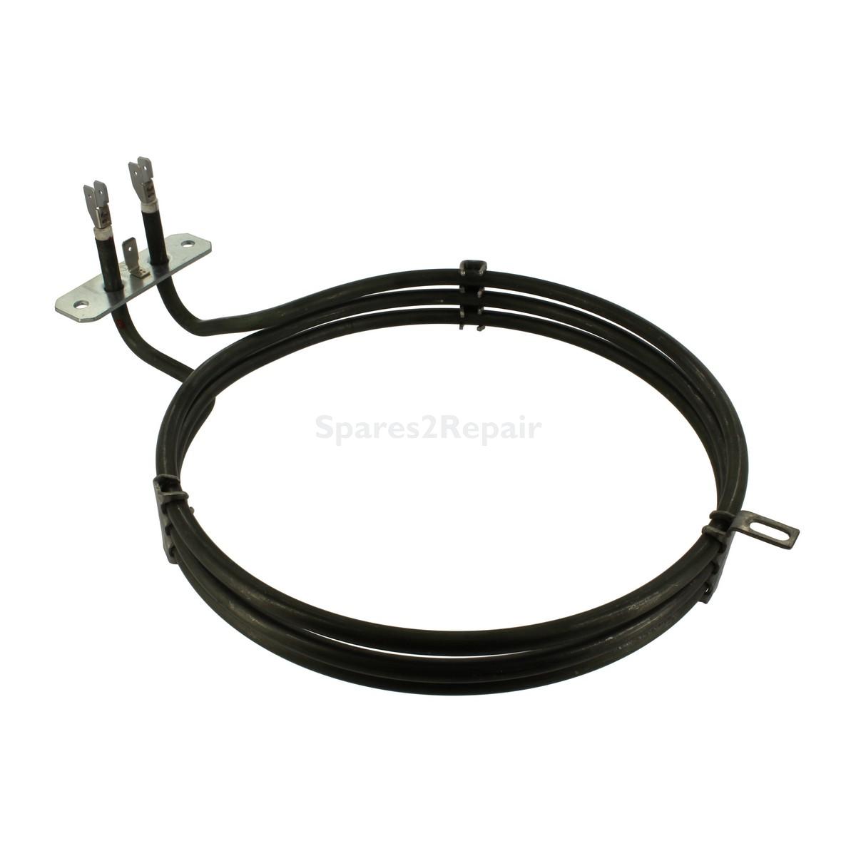 Compatible for Electrolux EOQ105XS; Tricity Bendix; Zanussi ZBQ965W, ZBF360X, ZBF660X Series 3-Turn Fan Oven Element (2000W, 230V)