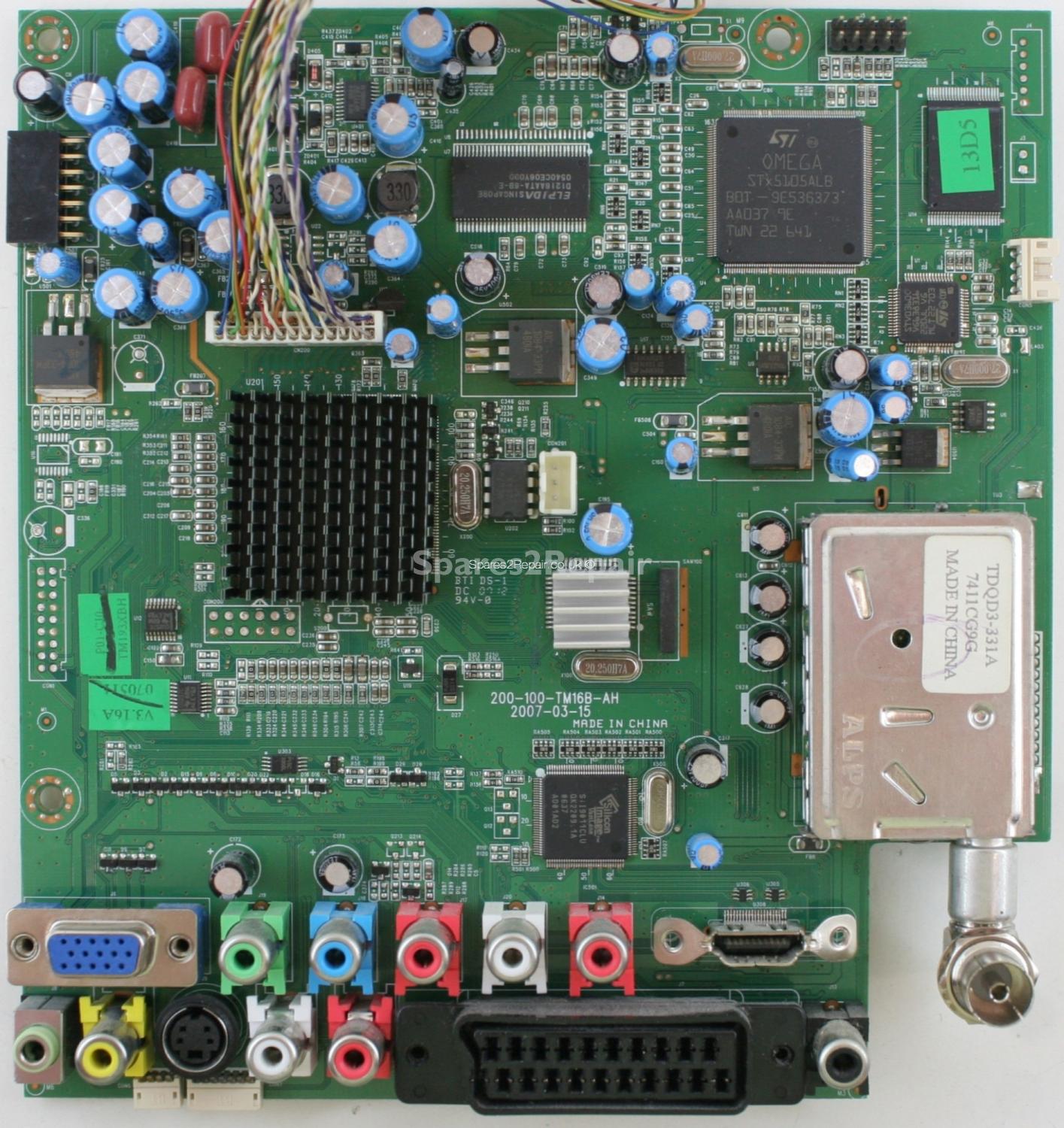 Polaroid TLU-01941W - Main AV - 200-100-TM16B-AH - 19 899-CJ0-TM193XBH - Rev 01 - FH93075182225