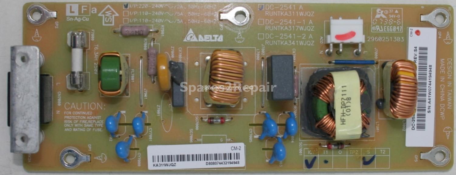 Sharp LC-42B20E - Sub PSU - DC-2541 A - RUNTKA311WJQZ - KA311WJQZ - REV S4 - 2960251303
