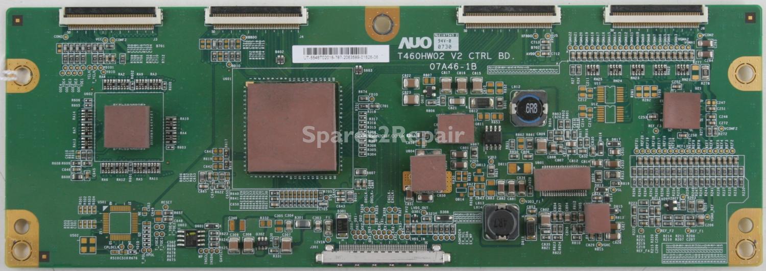 Sony KDL-46V3000 - LVDS - 55.46T02.016 - T460HW02 V2 CTRL BD - 07A46-1B