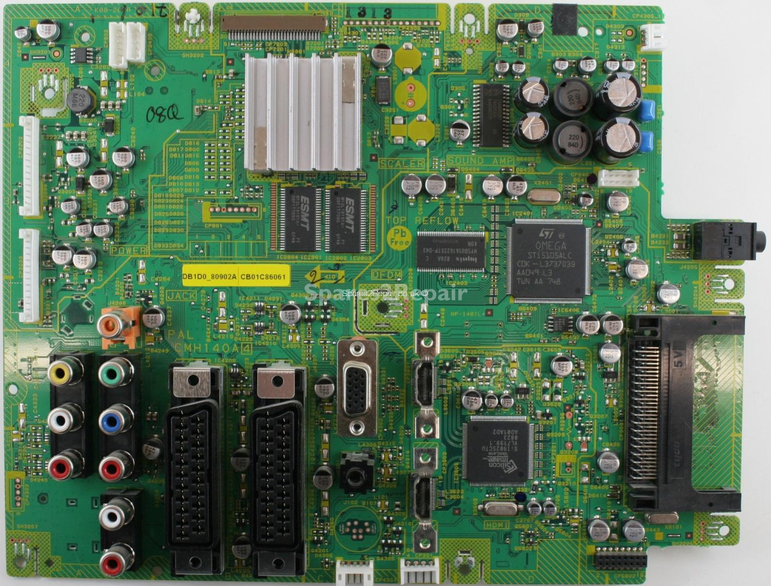 Toshiba 26DV615DB - Main AV - CMH140A 4 - DB1D0_80902A - CB01C86061